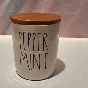 Rae Dunn Peppermint Canister